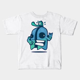 little ghost cut in half Kids T-Shirt